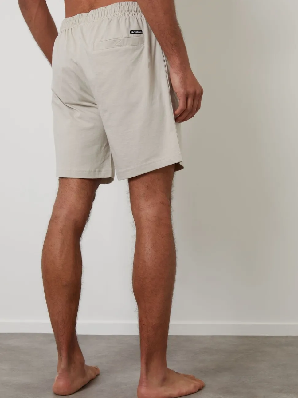Threadbare Cream/Blue Lounge Shorts 2 Pack