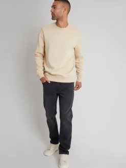 Threadbare Dark Grey Straight Fit Jeans With Stretch