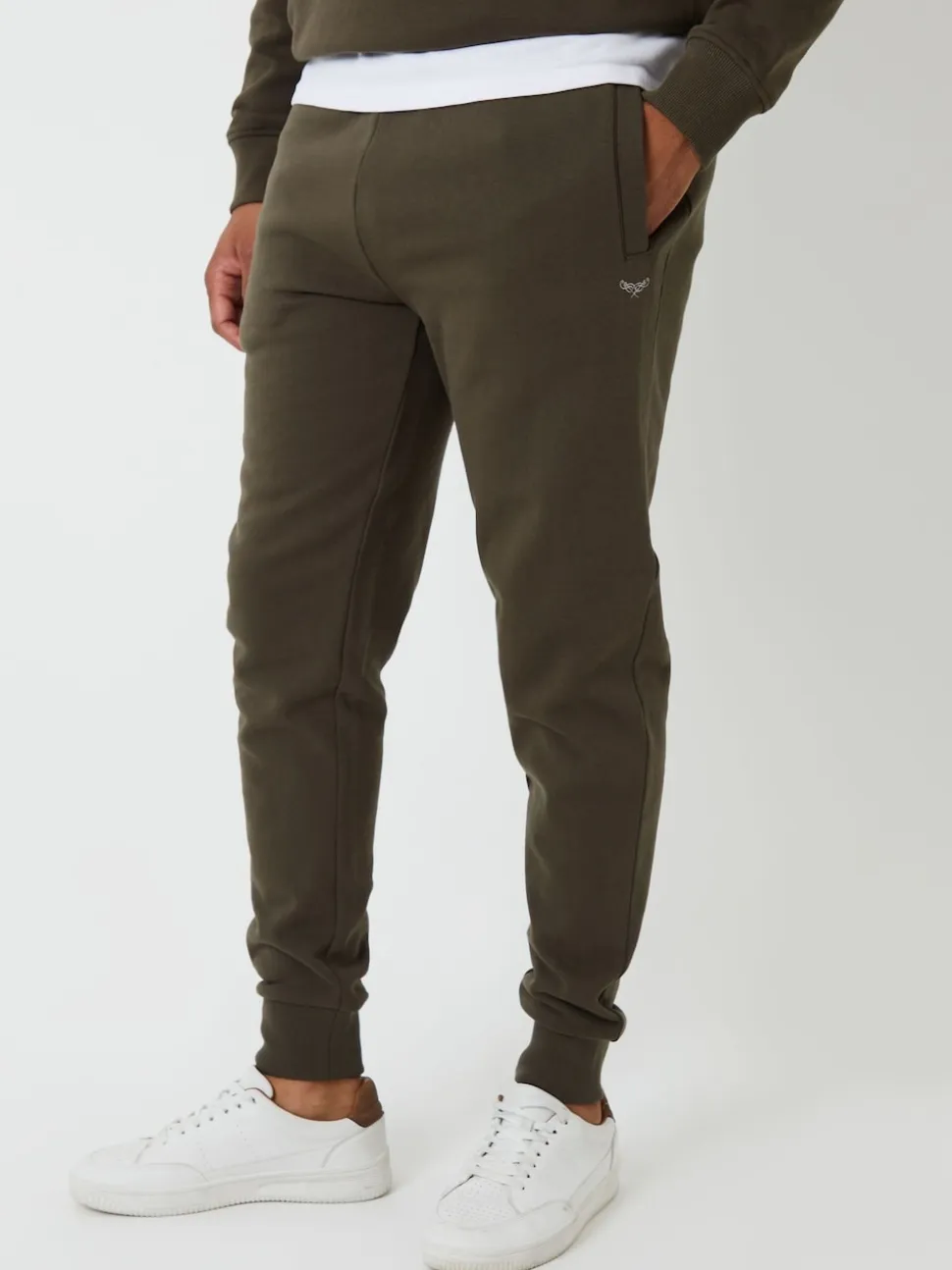 Threadbare Green Cotton Blend Joggers