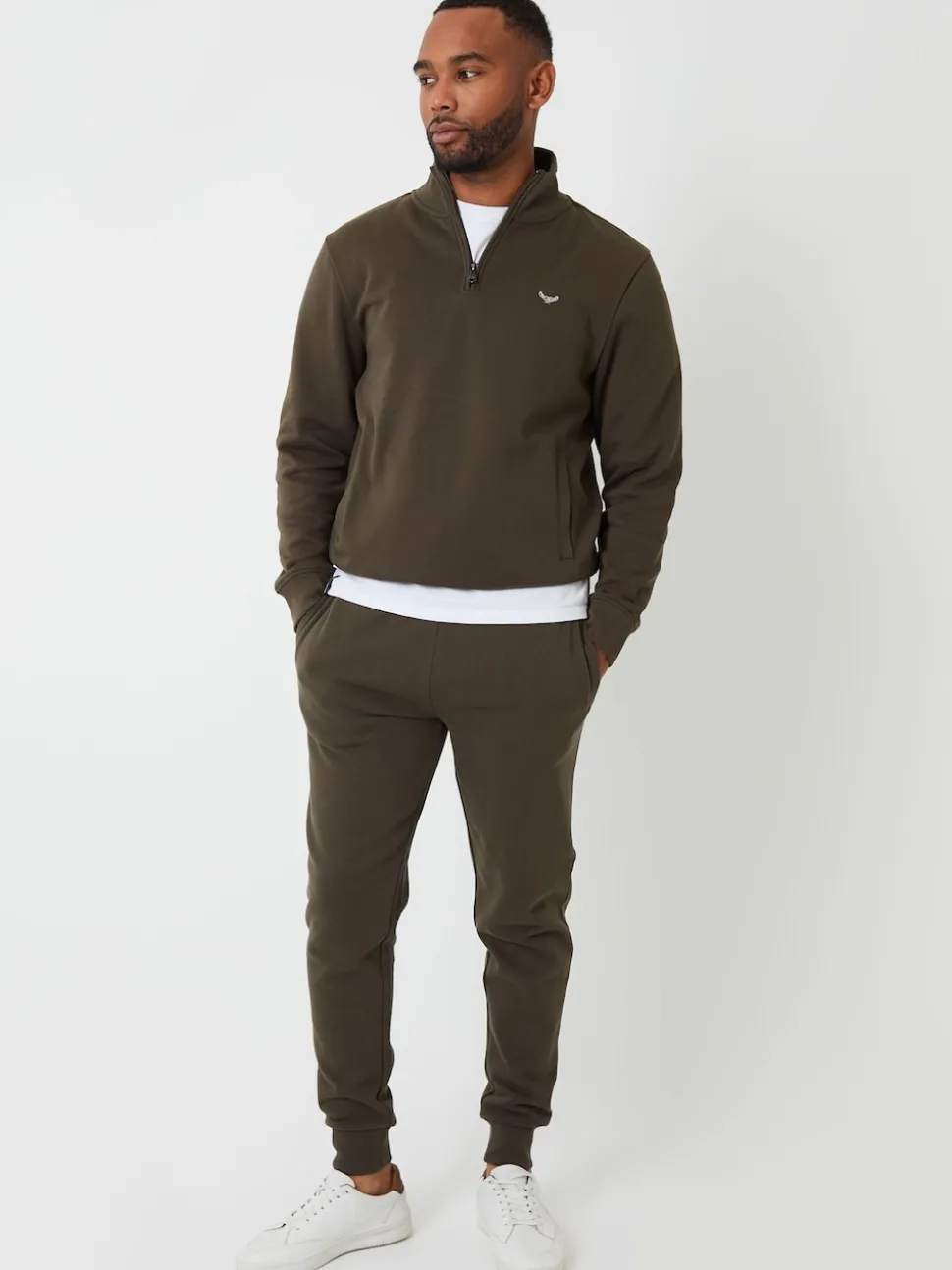 Threadbare Green Cotton Blend Joggers