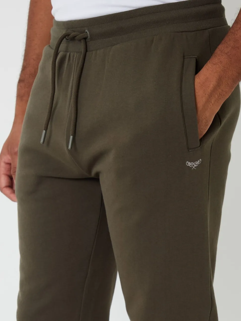 Threadbare Green Cotton Blend Joggers