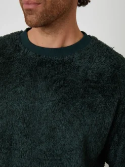 Threadbare Green Two Tone Borg Loungewear Set