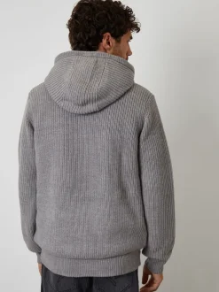Threadbare Grey Padded Knitted Jacket