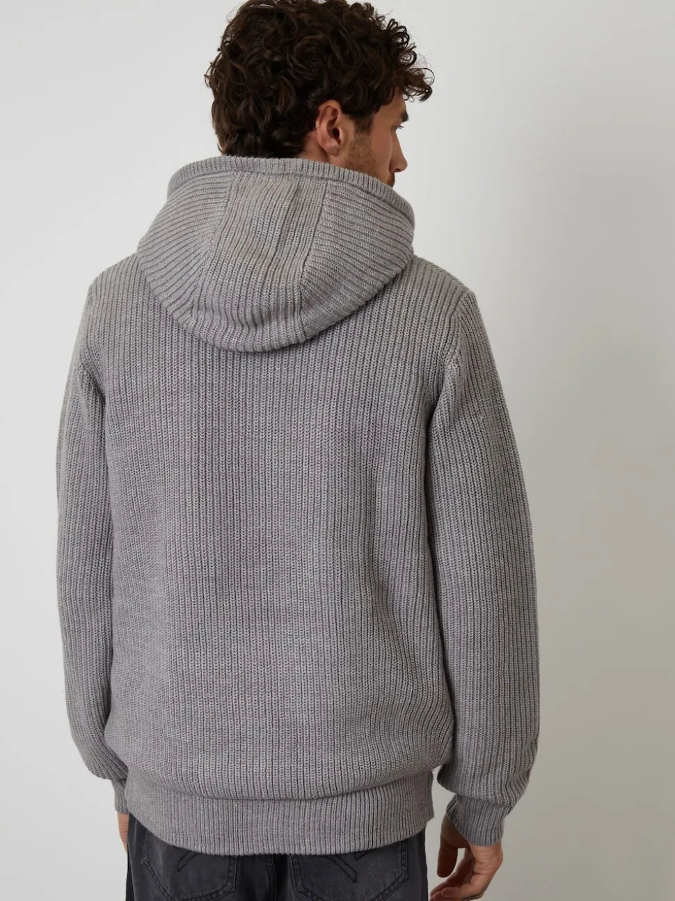 Threadbare Grey Padded Knitted Jacket