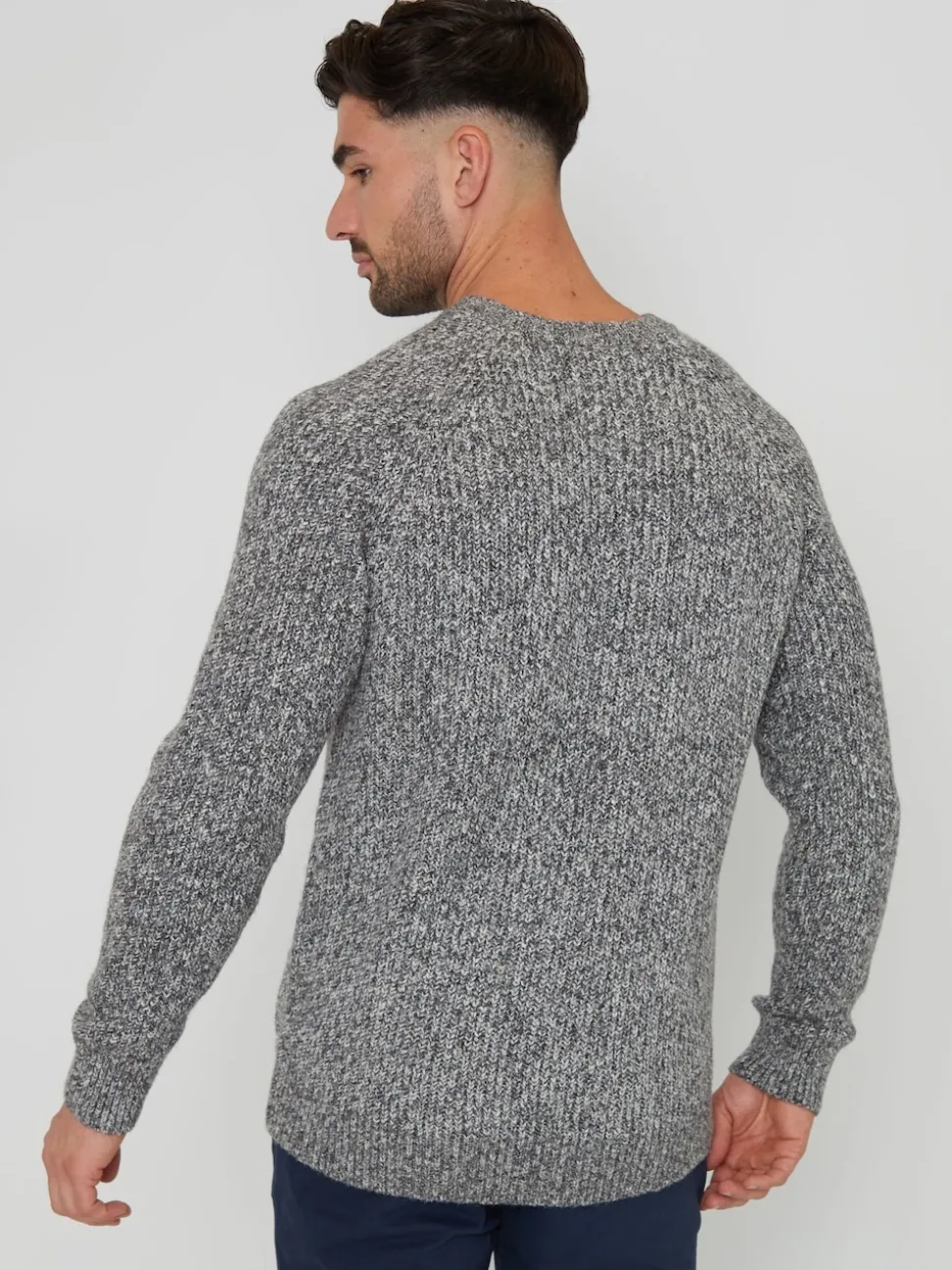 Threadbare Grey Raglan Sleeve Crew Neck Jumper