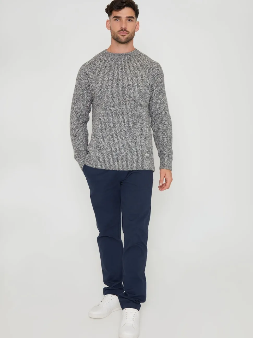 Threadbare Grey Raglan Sleeve Crew Neck Jumper
