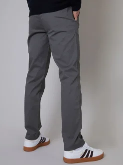 Threadbare Grey Regular Fit Chino Trousers with Stretch
