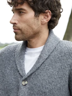 Threadbare Grey Shawl Collar Cardigan