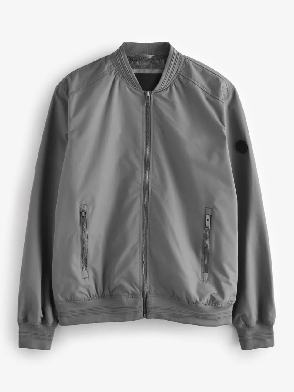 Threadbare Grey Showerproof Classic Bomber Jacket