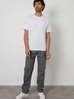 Threadbare Grey Straight Leg Stretch Waist Chino Trousers