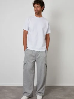Threadbare Grey Wide Leg Cargo Joggers