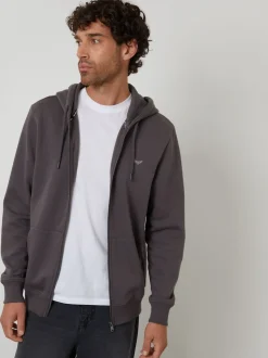Threadbare Grey Zip Through Hoodie