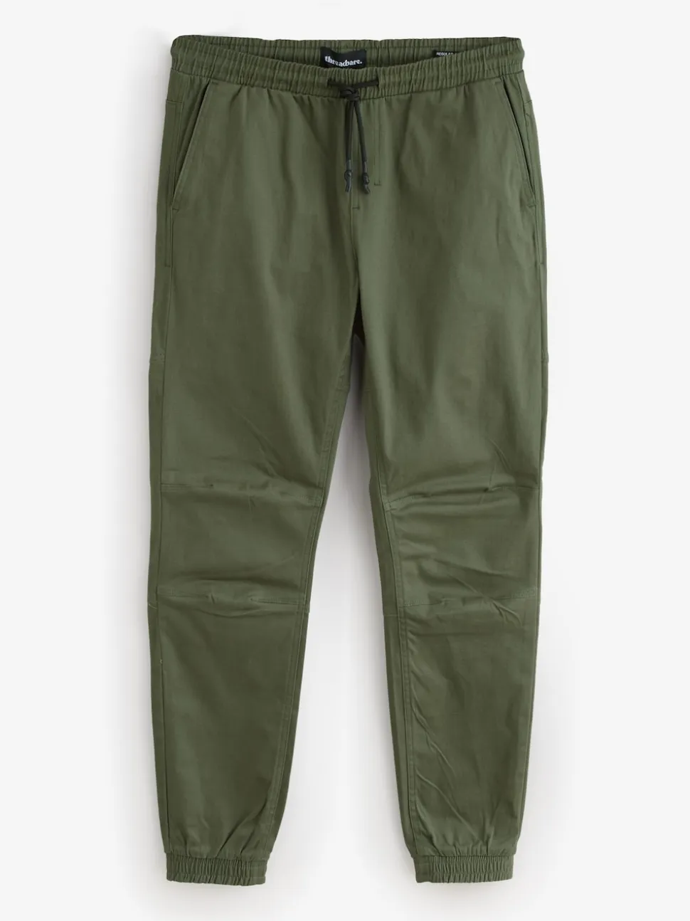 Threadbare Khaki Jogger Style Drawcord Trousers