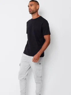 Threadbare Light Grey Cargo Style Joggers