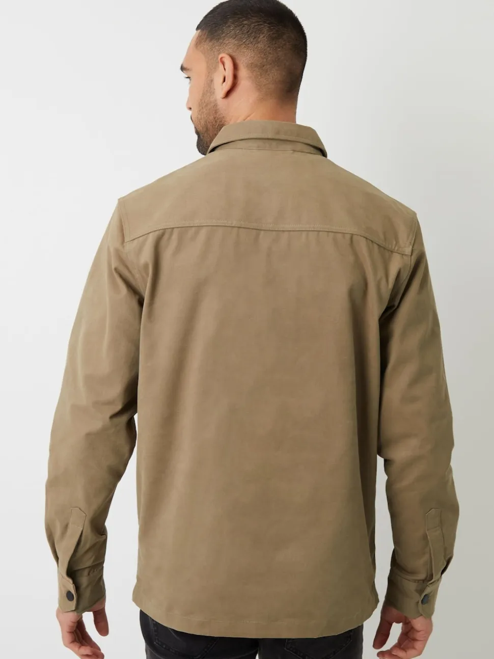 Threadbare Natural Twill Button Up Shacket