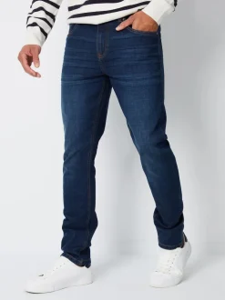 Threadbare Navy Blue Slim Fit Jeans With Stretch