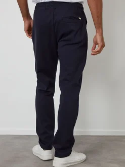 Threadbare Navy Pintuck Pique Joggers