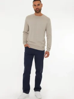 Threadbare Navy Straight Leg Jeans With Stretch