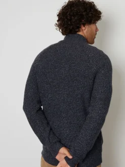 Threadbare Navy Zip Up Cardigan