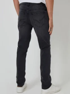 Threadbare Washed Black Slim Fit Jeans With Stretch