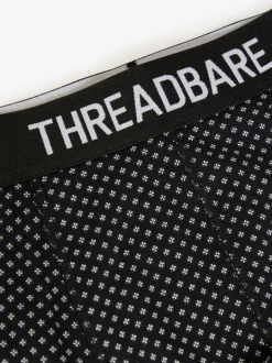 Threadbare White/Black Hipster Fit Boxer Shorts 3 Pack