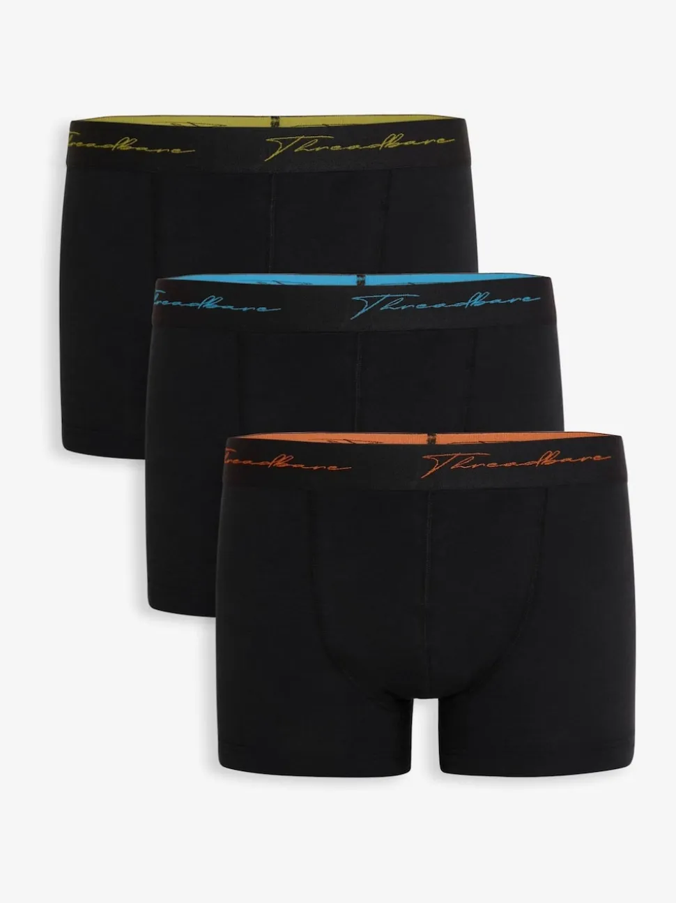 Threadbare Yellow/Blue/Orange Hipster Fit Boxer Shorts 3 Pack
