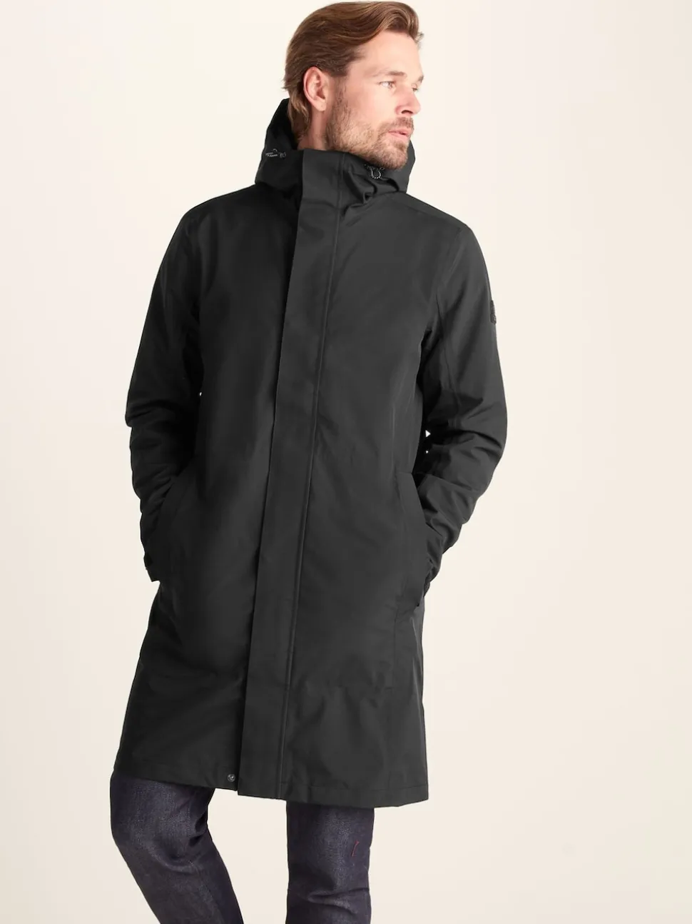 Tog 24 Black Glenton Long Hooded Waterproof Coat