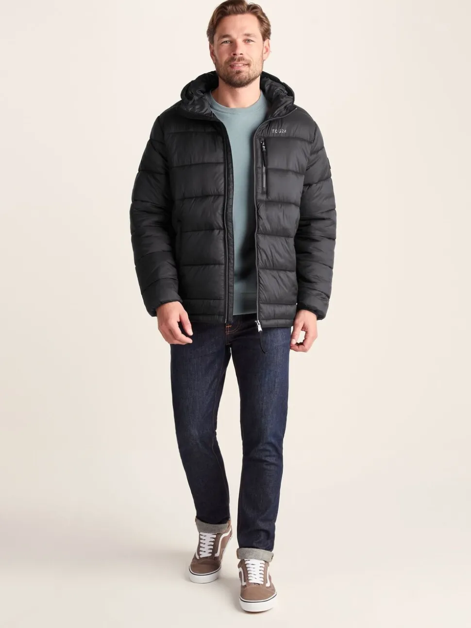 Tog 24 Black Maloney Hooded Padded Jacket
