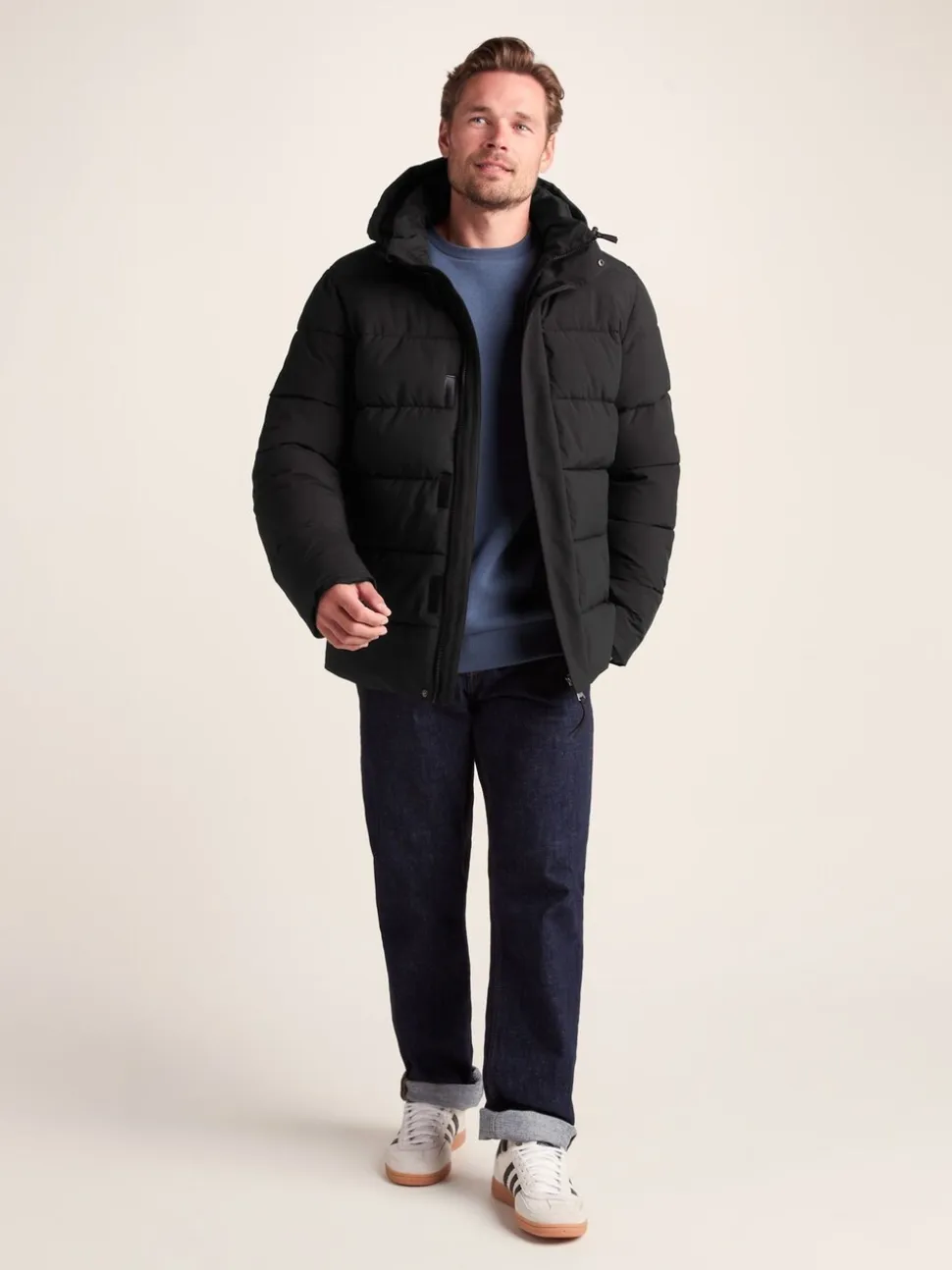 Tog 24 Black Mens Tunnard Padded Short Jacket