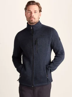 Tog 24 Blue Mens Cresswell Knitlook Fleece Jacket