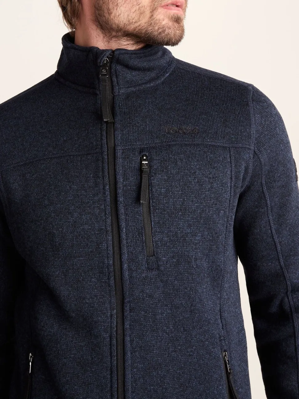 Tog 24 Blue Mens Cresswell Knitlook Fleece Jacket