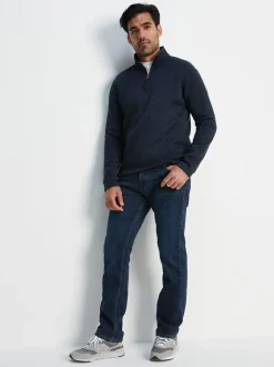 Tog 24 Blue Pearson Knit Look Quarter Zip Fleece
