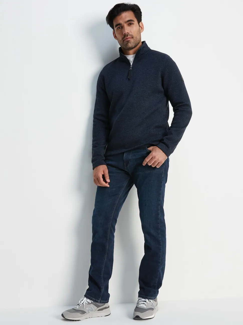 Tog 24 Blue Pearson Knit Look Quarter Zip Fleece