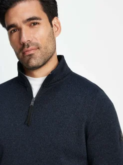 Tog 24 Blue Pearson Knit Look Quarter Zip Fleece