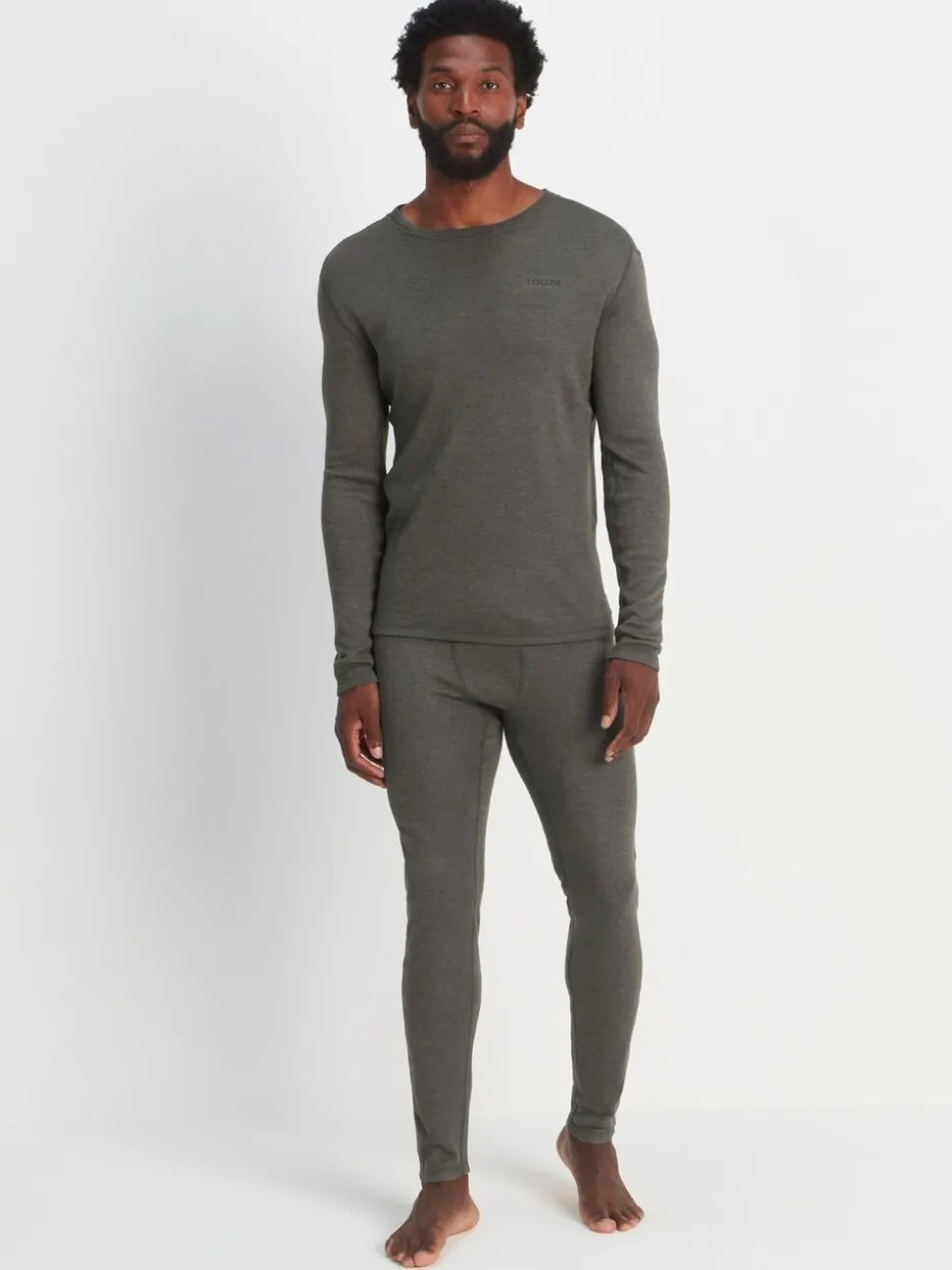 Tog 24 Dark Grey Marl Meru Thermal Crewneck Sweatshirt