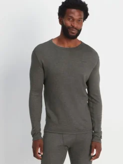Tog 24 Dark Grey Marl Meru Thermal Crewneck Sweatshirt