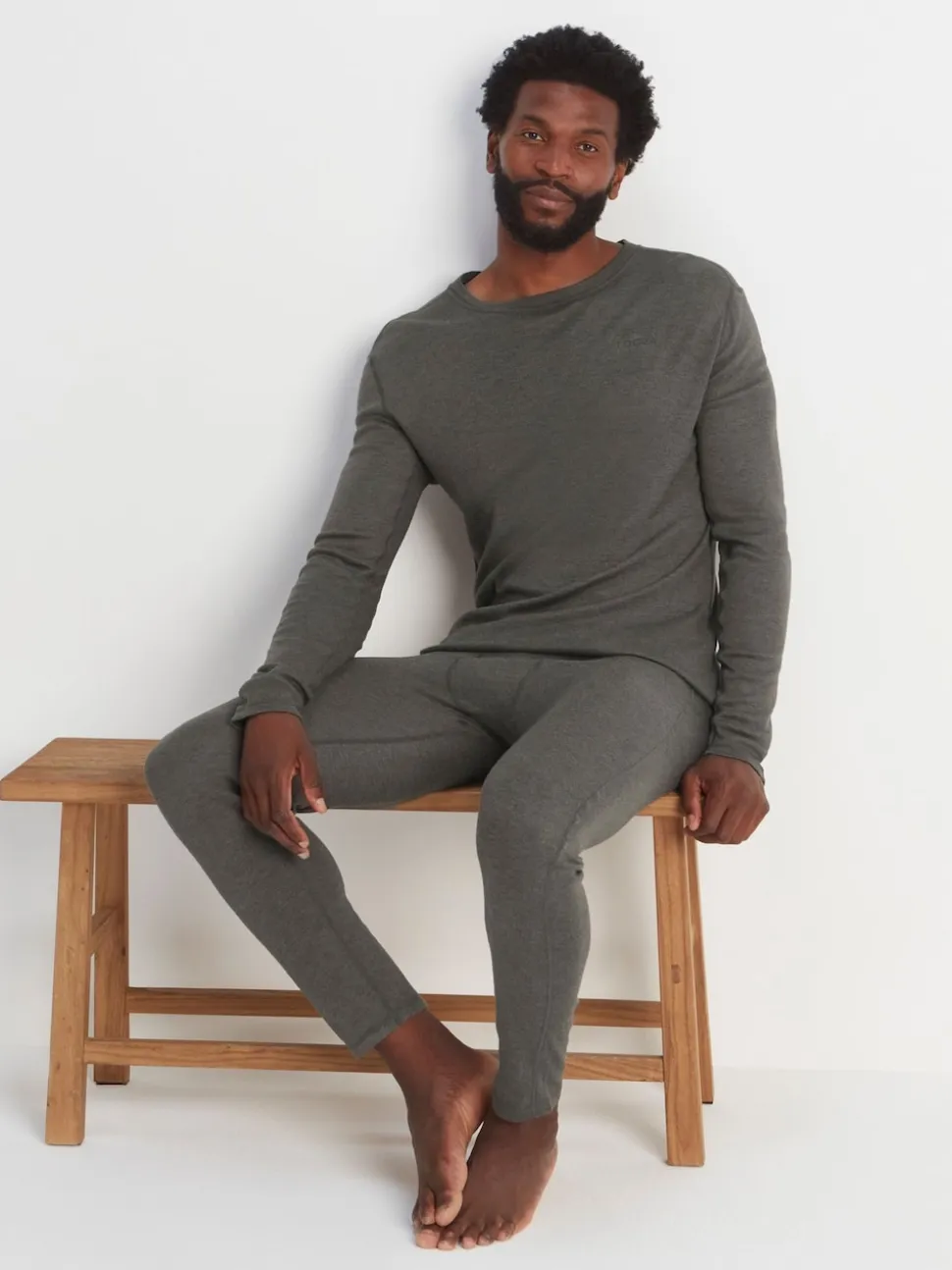 Tog 24 Dark Grey Marl Meru Thermal Crewneck Sweatshirt