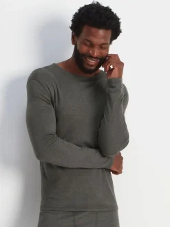 Tog 24 Dark Grey Marl Meru Thermal Crewneck Sweatshirt