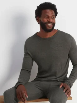 Tog 24 Dark Grey Marl Meru Thermal Crewneck Sweatshirt