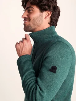 Tog 24 Green Pearson Knit Look Quarter Zip Fleece