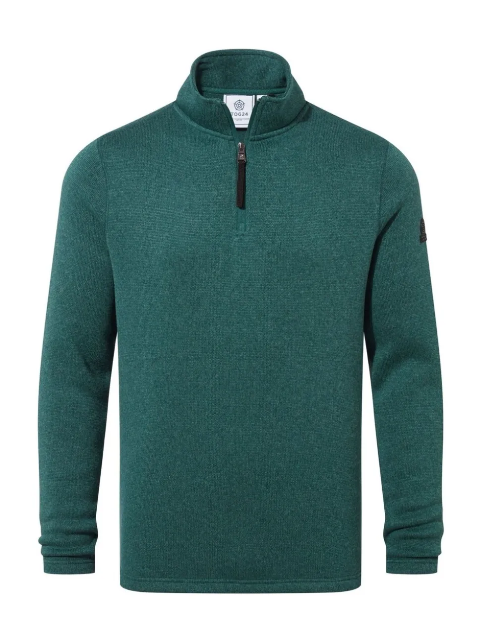 Tog 24 Green Pearson Knit Look Quarter Zip Fleece