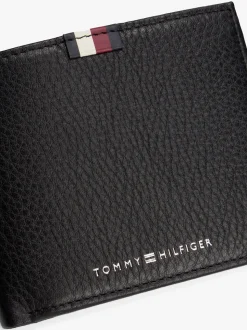 Tommy Hilfiger Black Business Corporate Card and Coin Leather Wallet