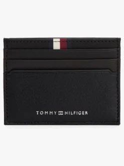 Tommy Hilfiger Black Business Corporate Leather Card Holder