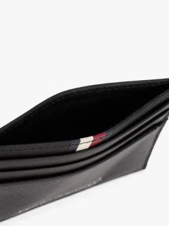 Tommy Hilfiger Black Business Corporate Leather Card Holder