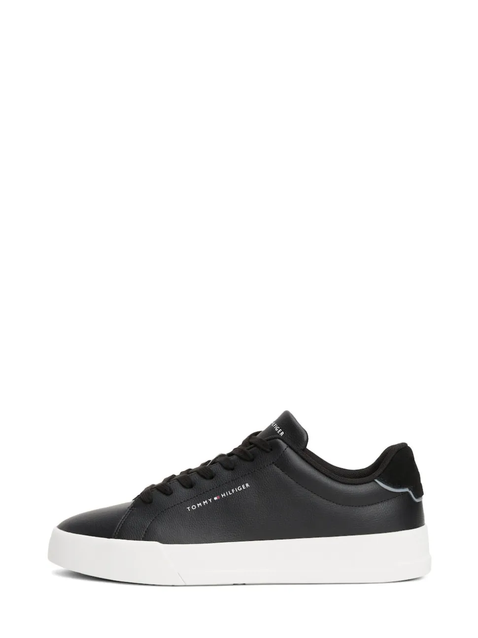 Tommy Hilfiger Black Court Essential Leather Trainers
