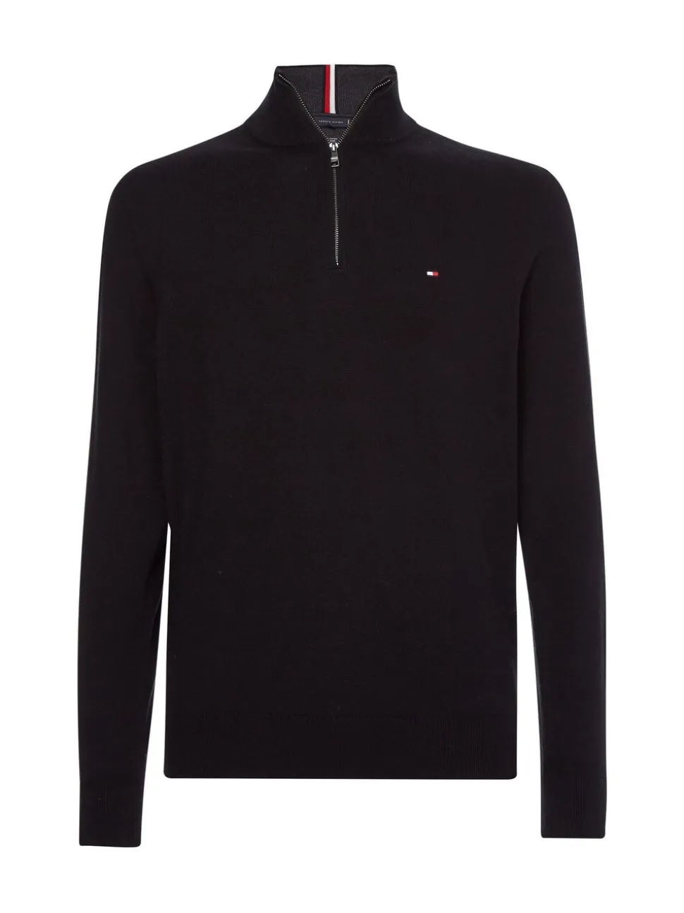 Tommy Hilfiger Black Half-Zip Jumper With Cashmere