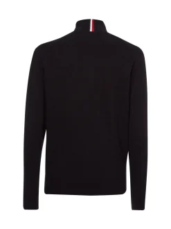 Tommy Hilfiger Black Half-Zip Jumper With Cashmere