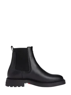Tommy Hilfiger Black Lightweight Leather Chelsea Boots