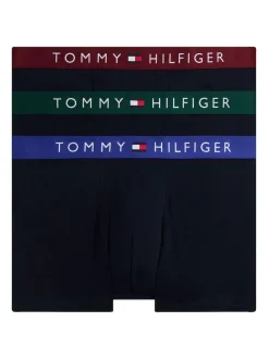 Tommy Hilfiger Black Logo Waistband Trunks 3 Pack