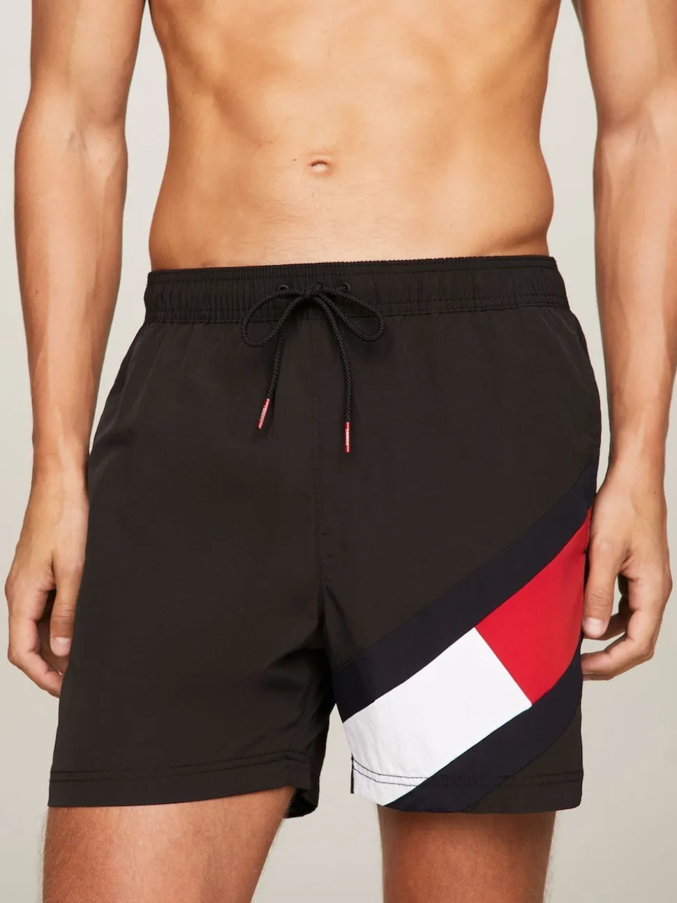 Tommy Hilfiger Black Medium Long Drawstring Shorts